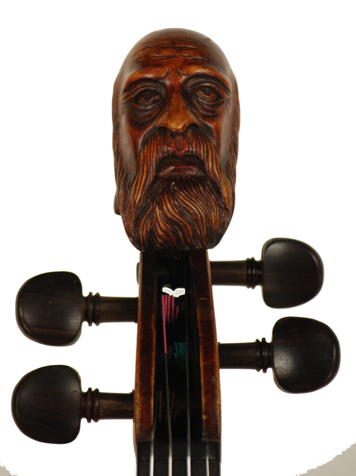 Old Duiffoprugarr Style Carved Head Violin, 20th Century SOLD