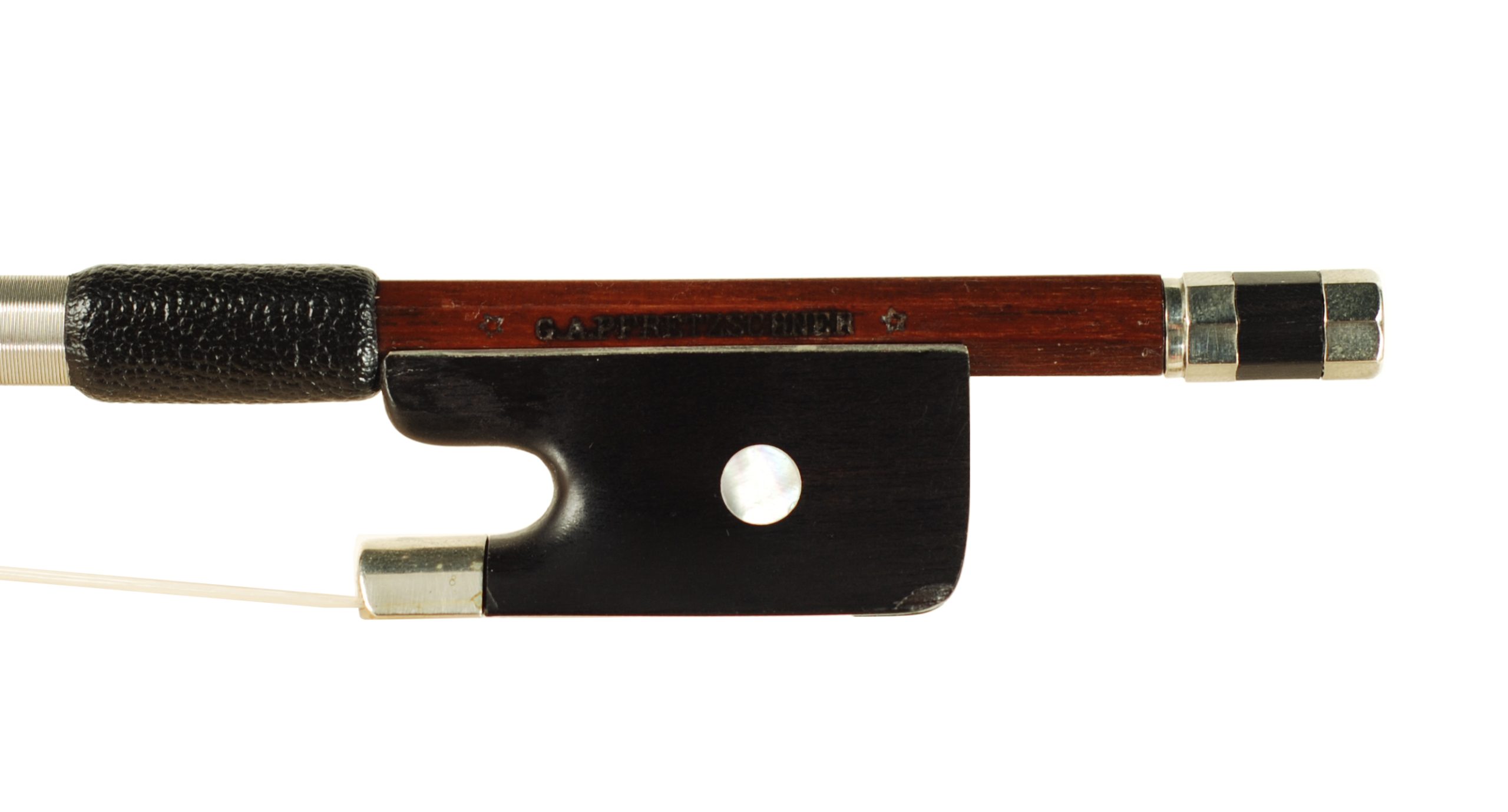 G A Pfretzschner Sterling Viola Bow Markneukirchen circa 1930-1940 SKU# 72085 VA Bow Stamp