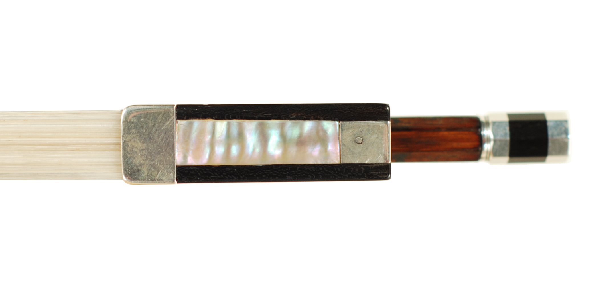 Non-Stamped Silver Mounted Pernambuco Violin Bow - Klingenthal-Saxony circa 1900-1920 SKU# 71982 VN Bow Slide