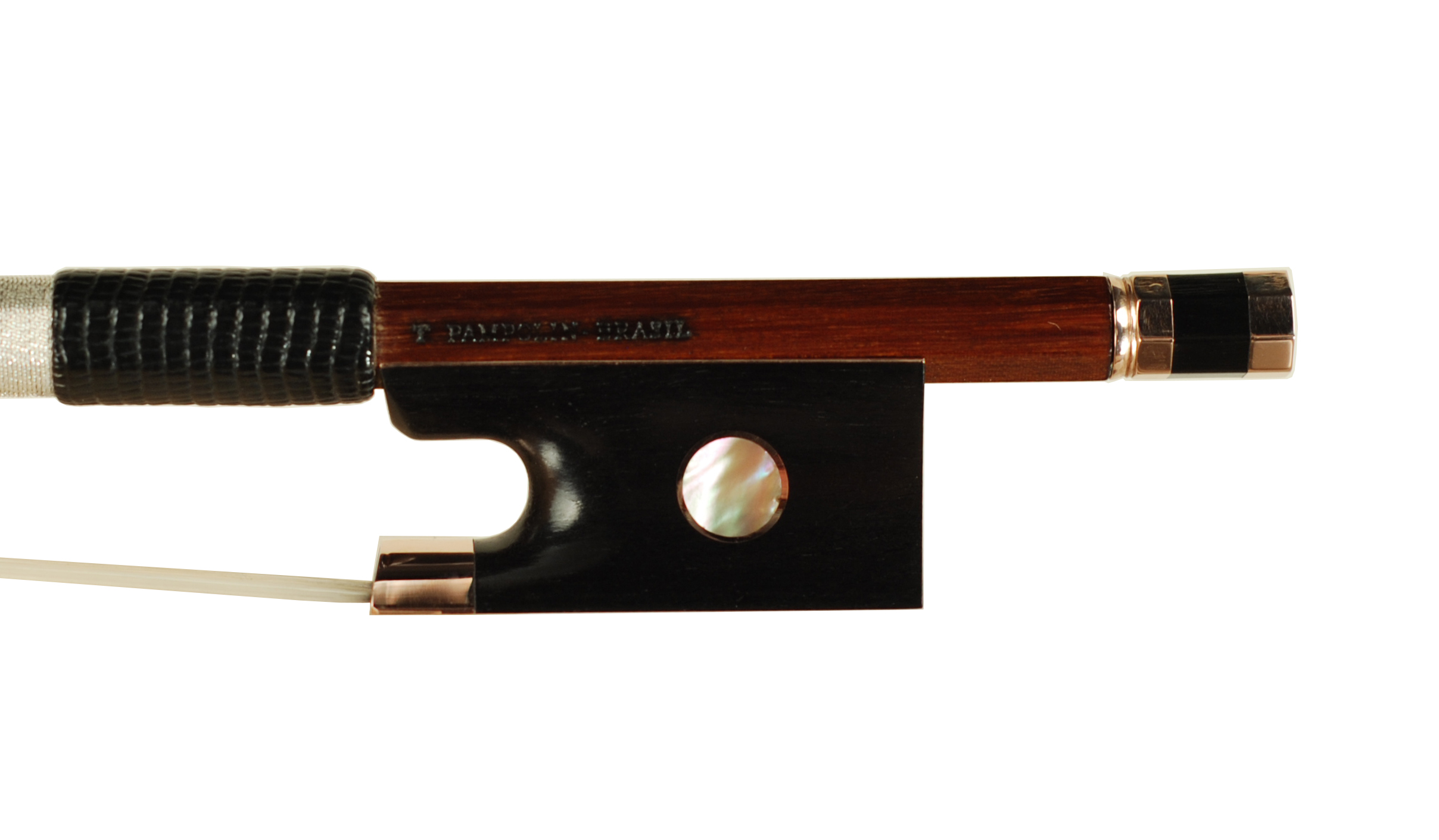 T Pampolin Brasil Gold Special Edition Violin Bow SKU# 72192 VN Bow Stamp