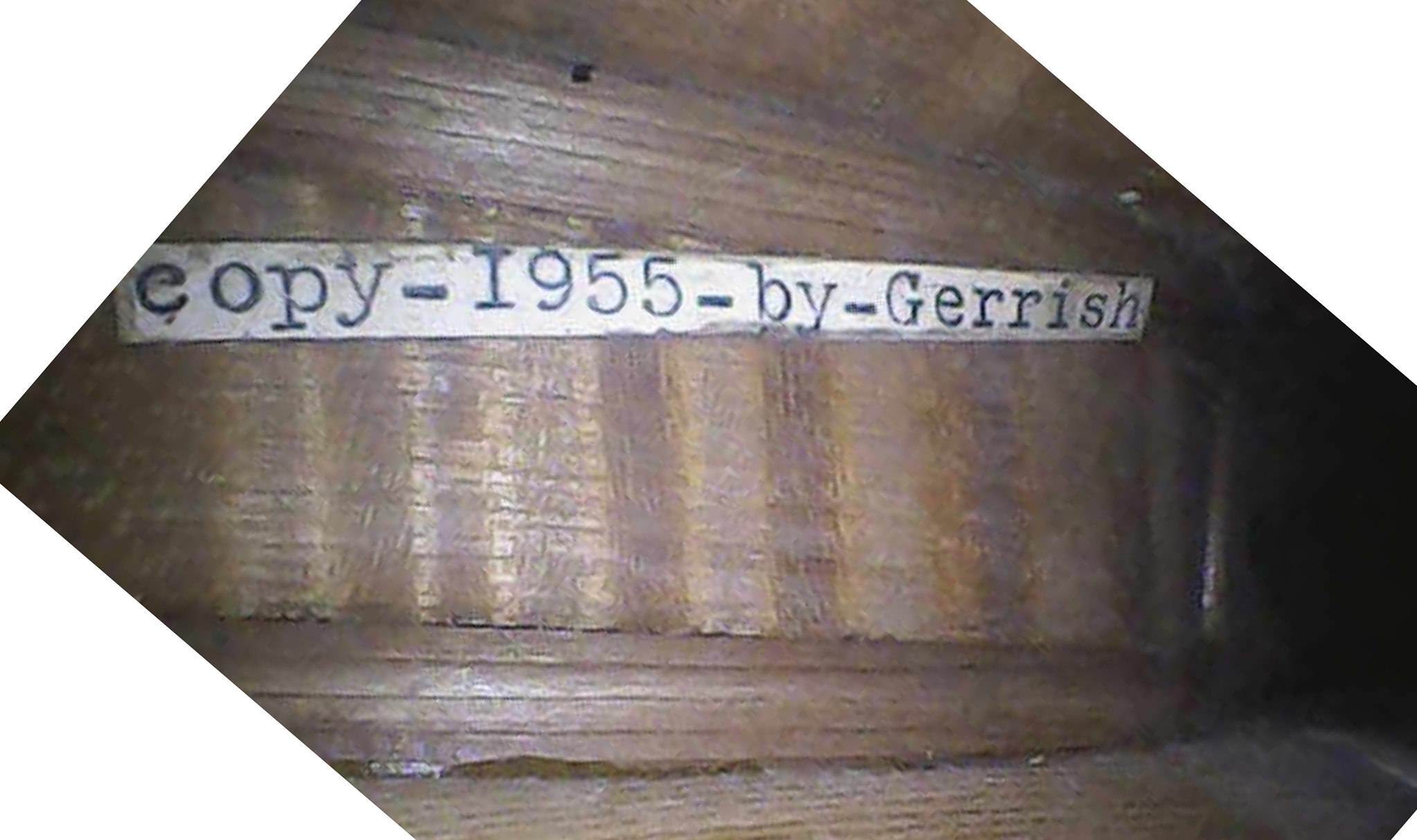 Charles Gerish Guadagnini Model Violin - St Johnsbury, Vermont 1955 SKU# 72665 VN Label 2