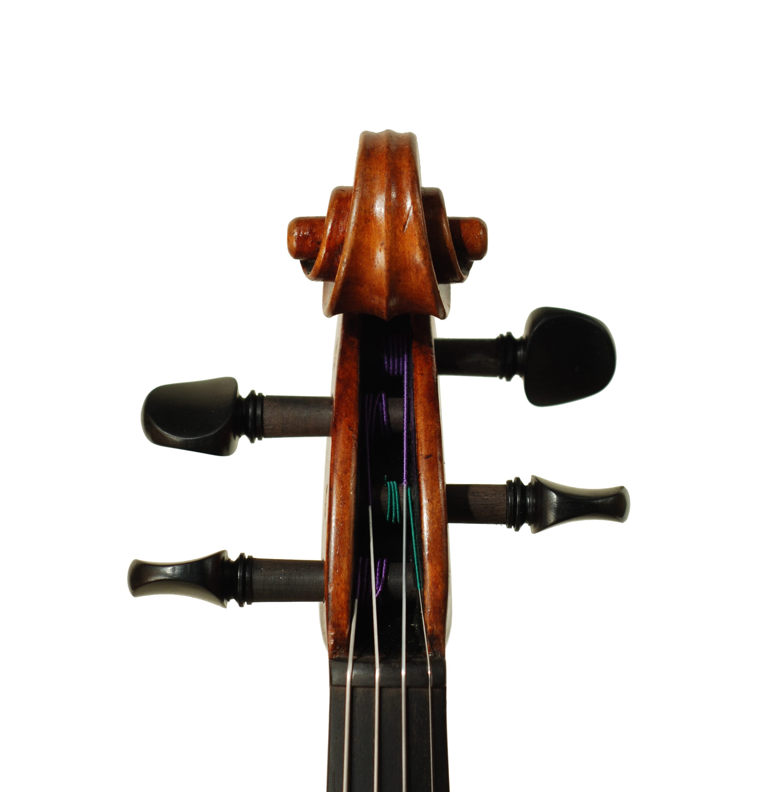 Heinrich Th Heberlein Workshop Violin circa 1901 Markneukirchen SKU# 72680 VN Scroll