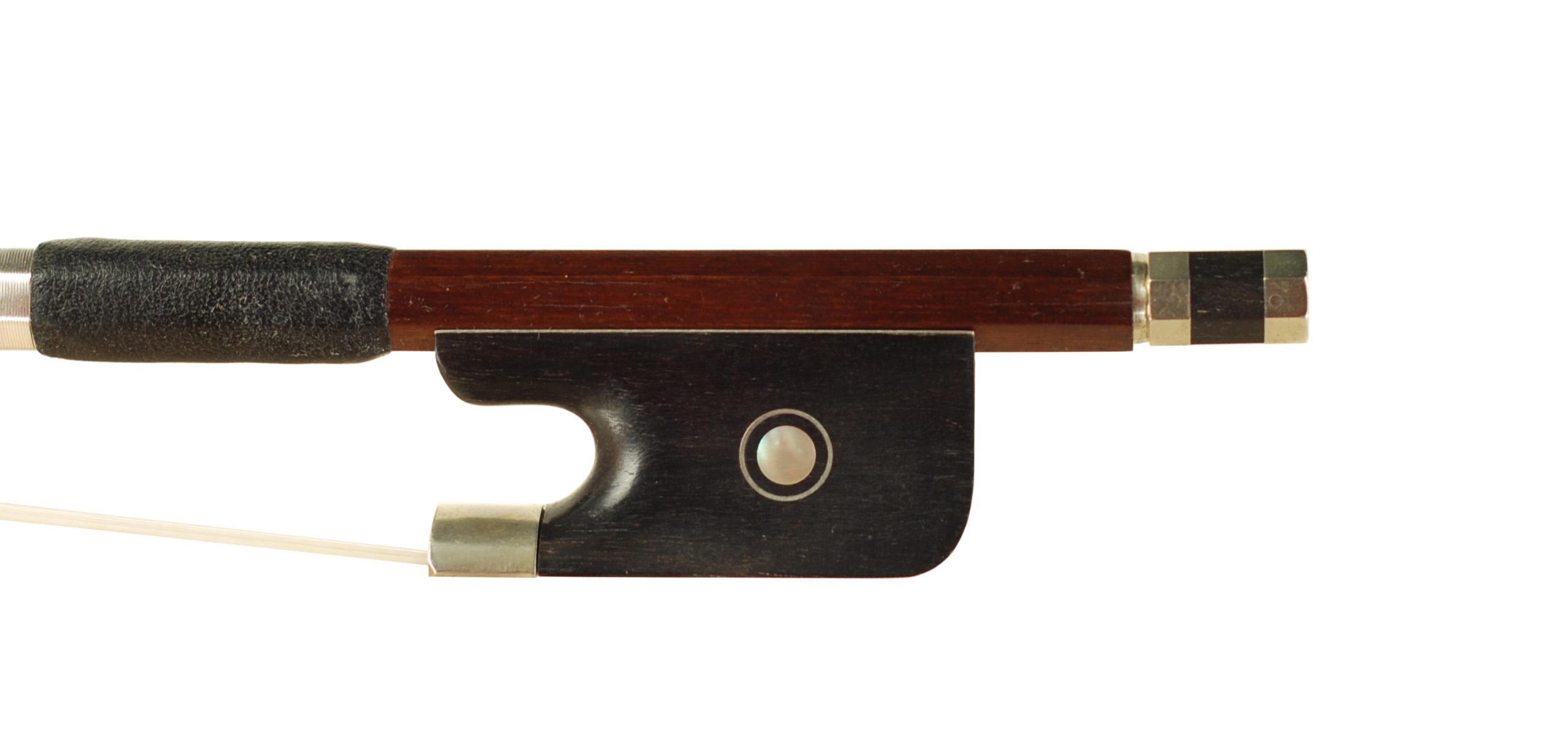 Bubenreuth, Germany Sterling Silver Mounted Viola Bow circa 1980 SKU# 74785 VA Bow Stamp