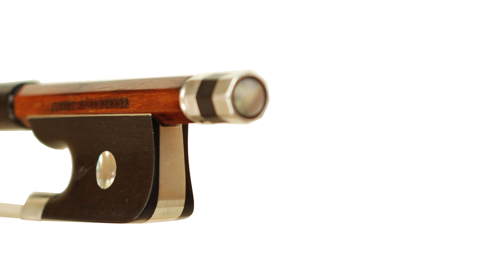 Carl Albert Nürnberger Fine Sterling Round Frog Violin Bow - Markneukirchen circa 1920 SKU# 74857 VN Bow Heel