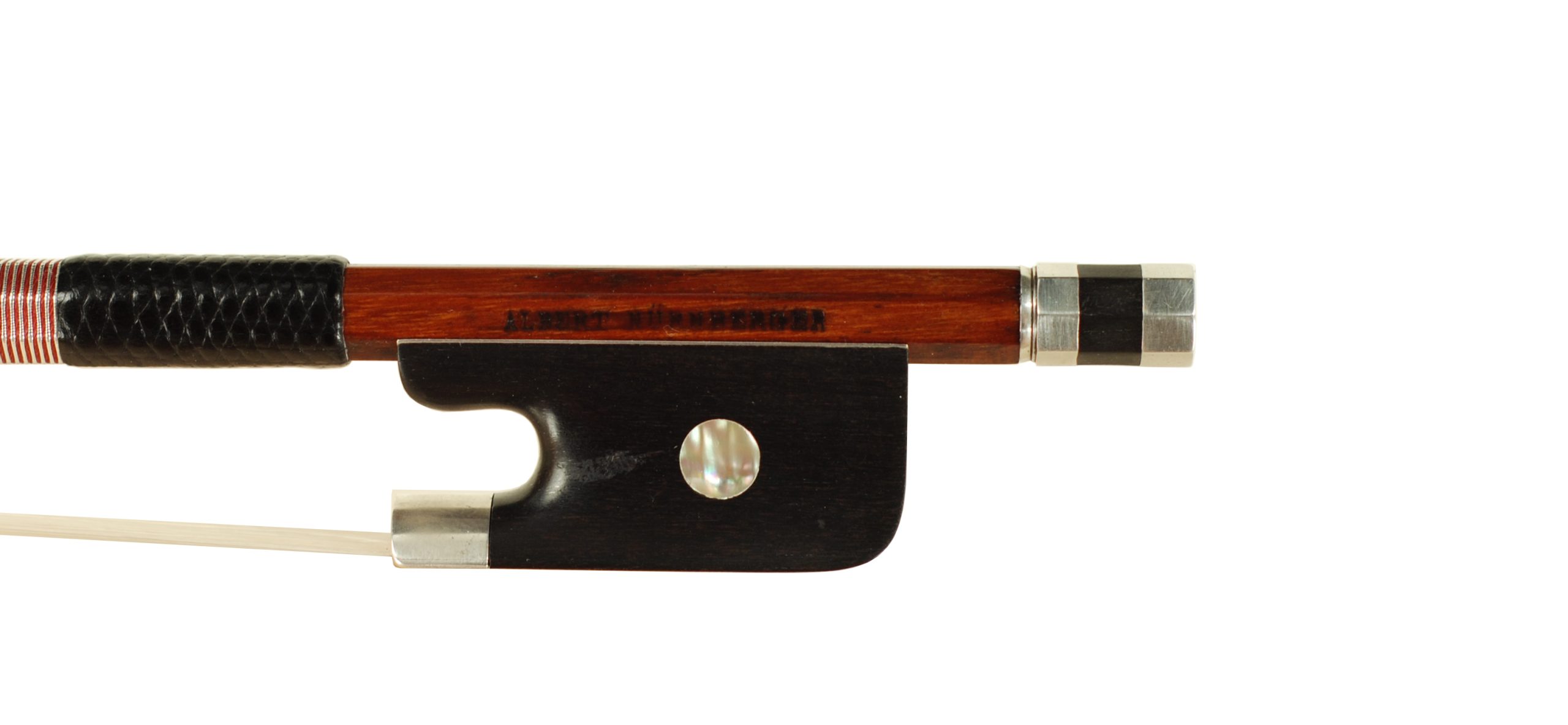 Carl Albert Nürnberger Fine Sterling Round Frog Violin Bow - Markneukirchen circa 1920 SKU# 74857 VN Bow Stamp
