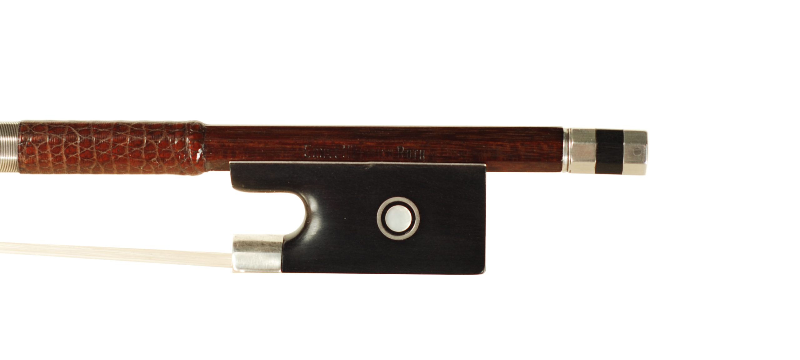 Ernst Heinrich Roth Sterling Silver Violin Bow - Markneukirchen circa 1930-1935 SKU# 74906 VN Bow Stamp
