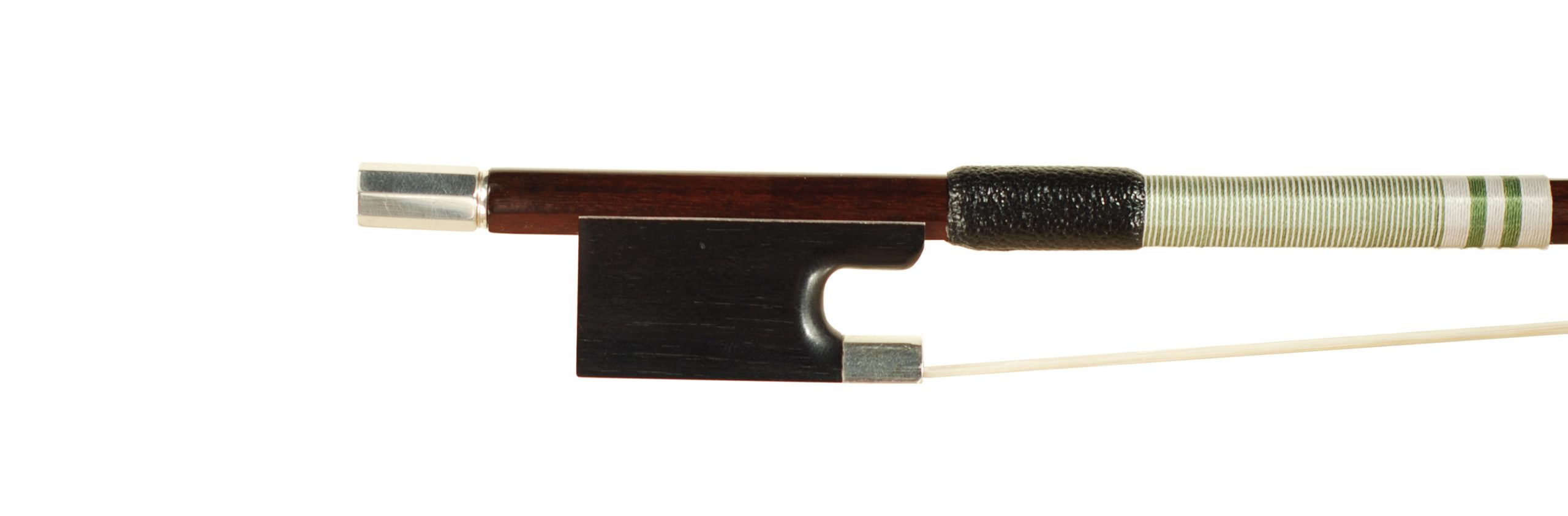 F P Brown Sterling Silver Lovely Old Pernambuco Violin Bow- Boston circa 1900 SKU# 74974 VN Bow Frog Reverse