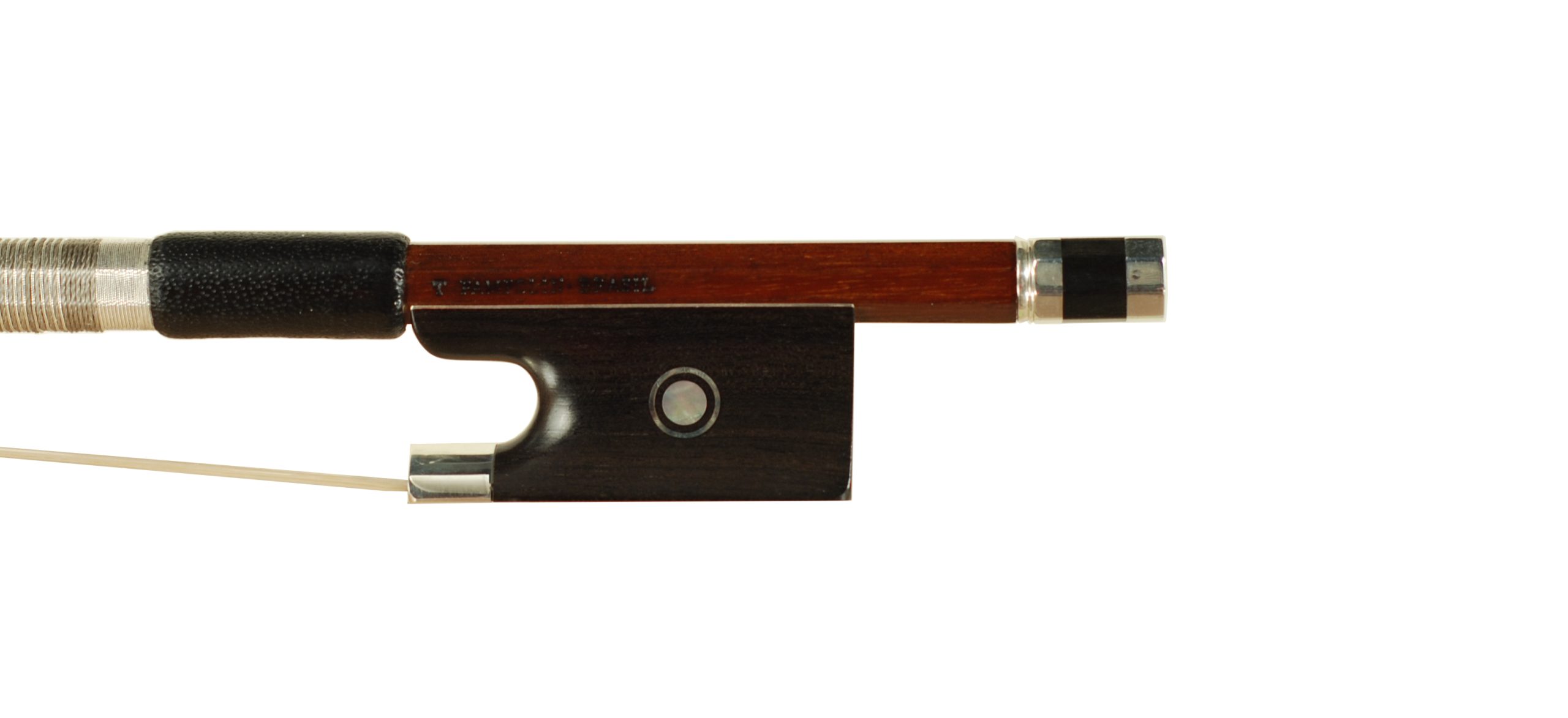Tiago Pampolin Sterling Silver Ipe Violin Bow 2025 SKU# 75057 I VN Bow Stamp