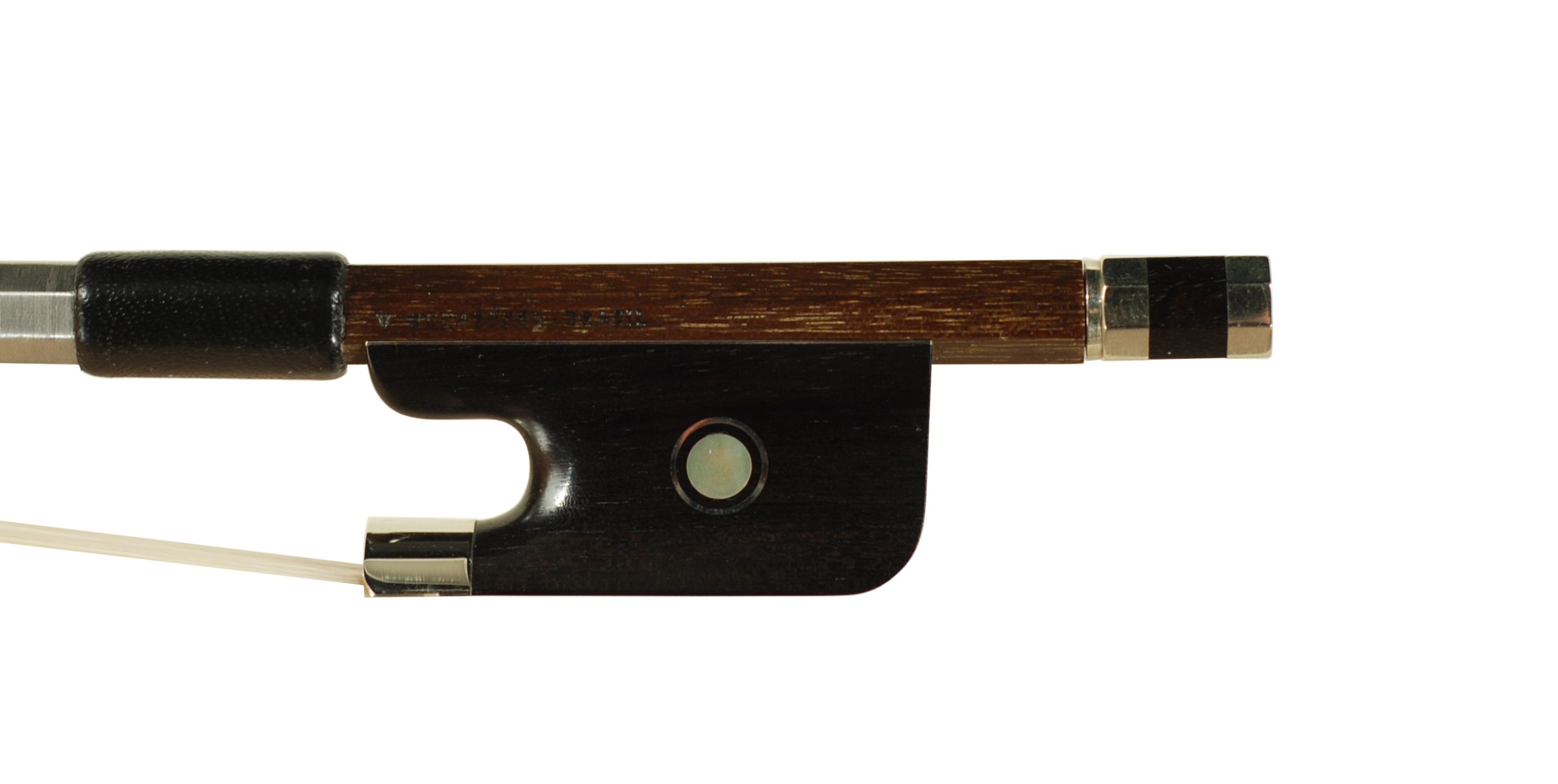 V Schaeffer - Brasil Nickel Cello Bow 2025 SKU# 74608 I VC Bow Stamp