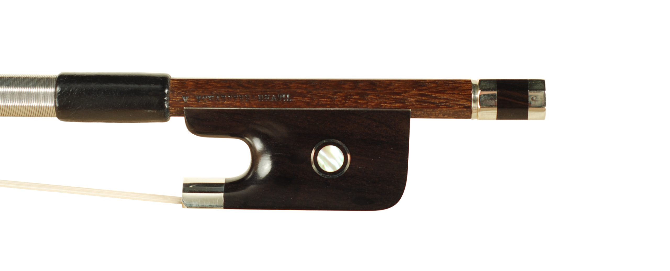 Vanderson Schaeffer Nickel Mounted Ipe Cello Bow - Brazil 2025 SKU# 75070 I VC Bow Stamp