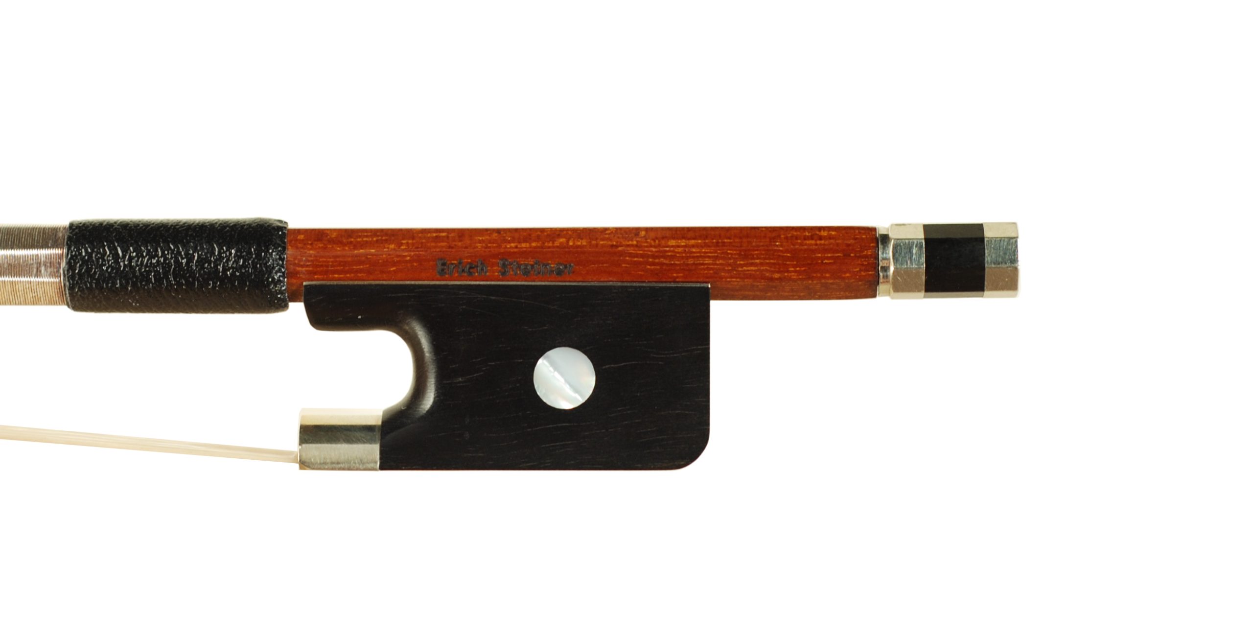 ERICH STEINER Fully Lined Brazilwood Viola Bow circa 2005 SKU# 75239 VA Bow Stamp