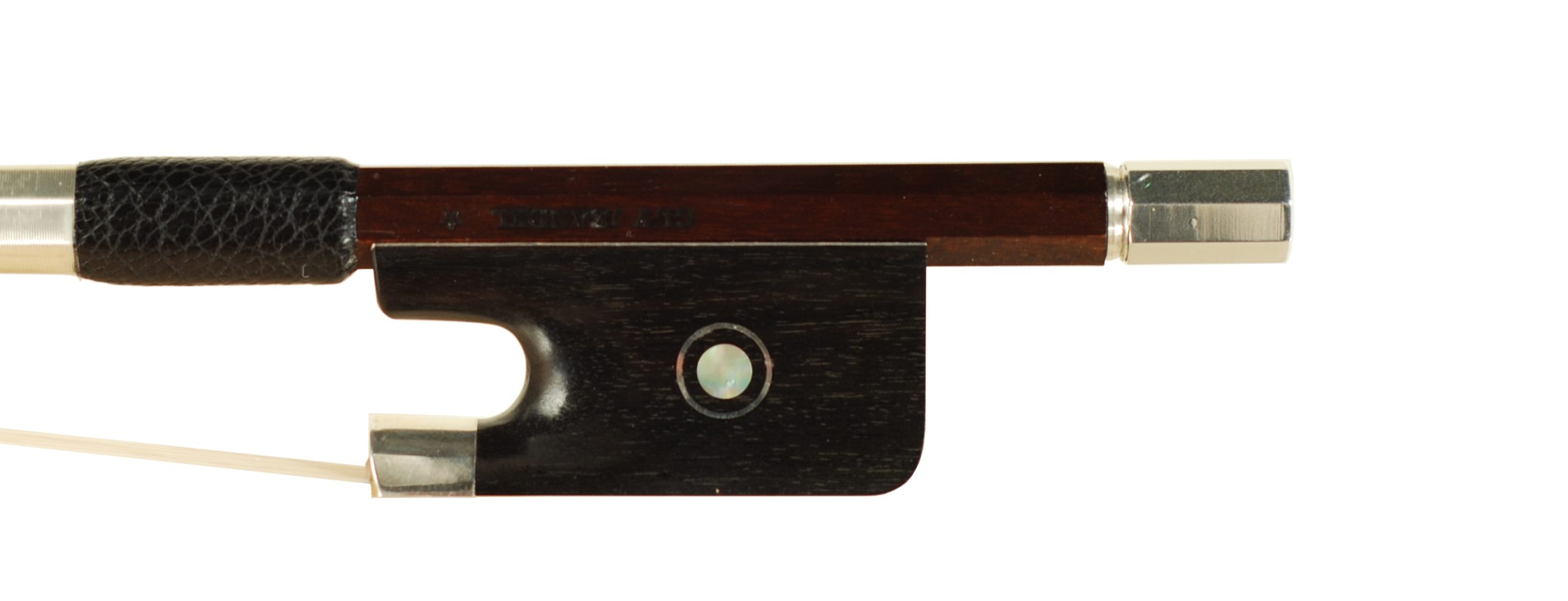 Guy Jeandel Sterling Silver Pernambuco Cello Bow - Kyoto, Japan 2005 SKU# 75270 VC Bow Stamp