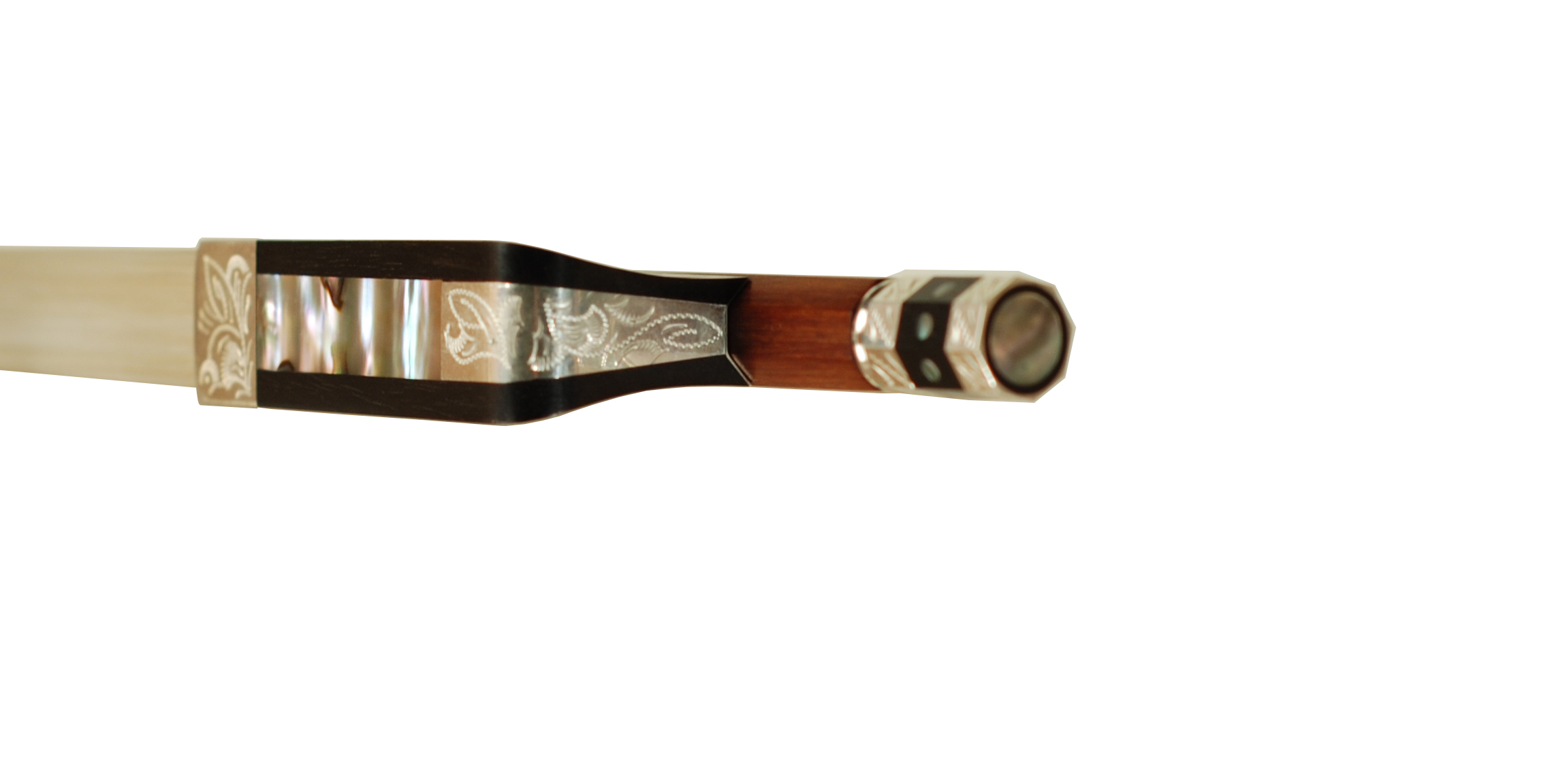 Josef Sandner Engraved Sterling Silver Cello Bow - Bubenreuth circa 2015 SKU# 75160 VC Bow Lining