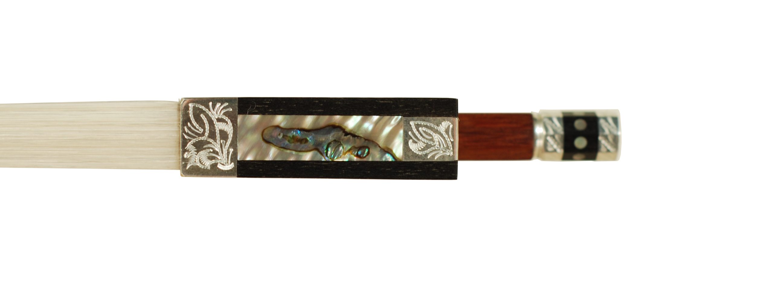 Josef Sandner Engraved Sterling Silver Violin Bow - Bubenreuth circa 2015 SKU# 75143 VN Bow Slide