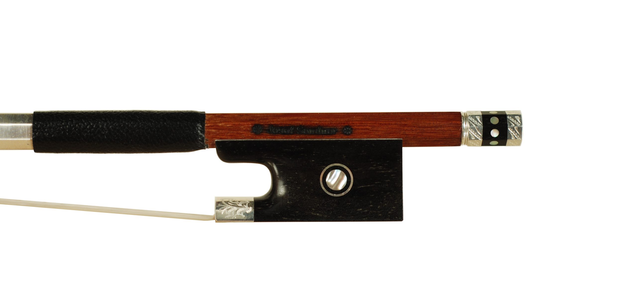 Josef Sandner Engraved Sterling Silver Violin Bow - Bubenreuth circa 2015 SKU# 75143 VN Bow Stamp