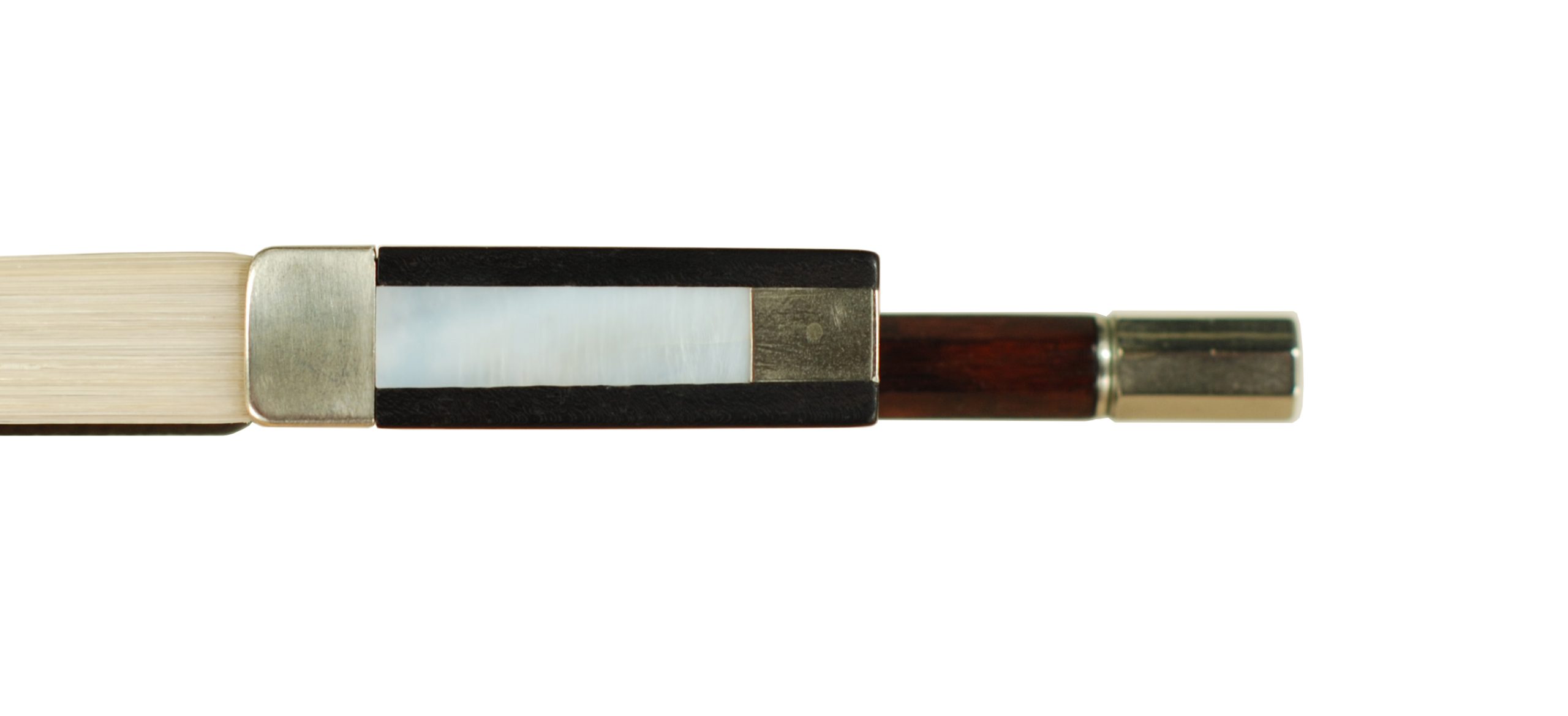 Non-Stamped Nickel Mount Pernambuco Violin Bow Klingenthal-Saxony circa 1900 SKU# 75087 VN Bow Slide