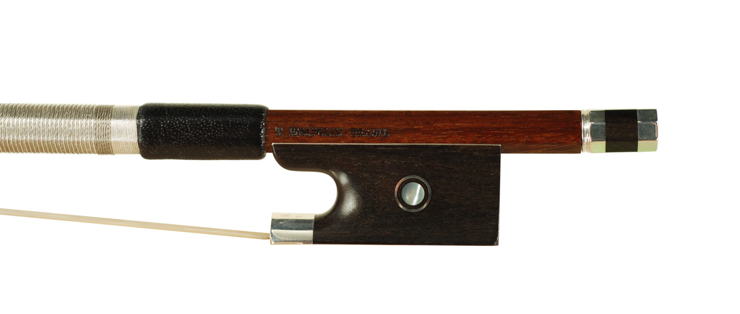 T Pampolin - Brasil Sterling Silver Ipe Violin Bow 2025 SKU# 75109 I VN Bow Stamp
