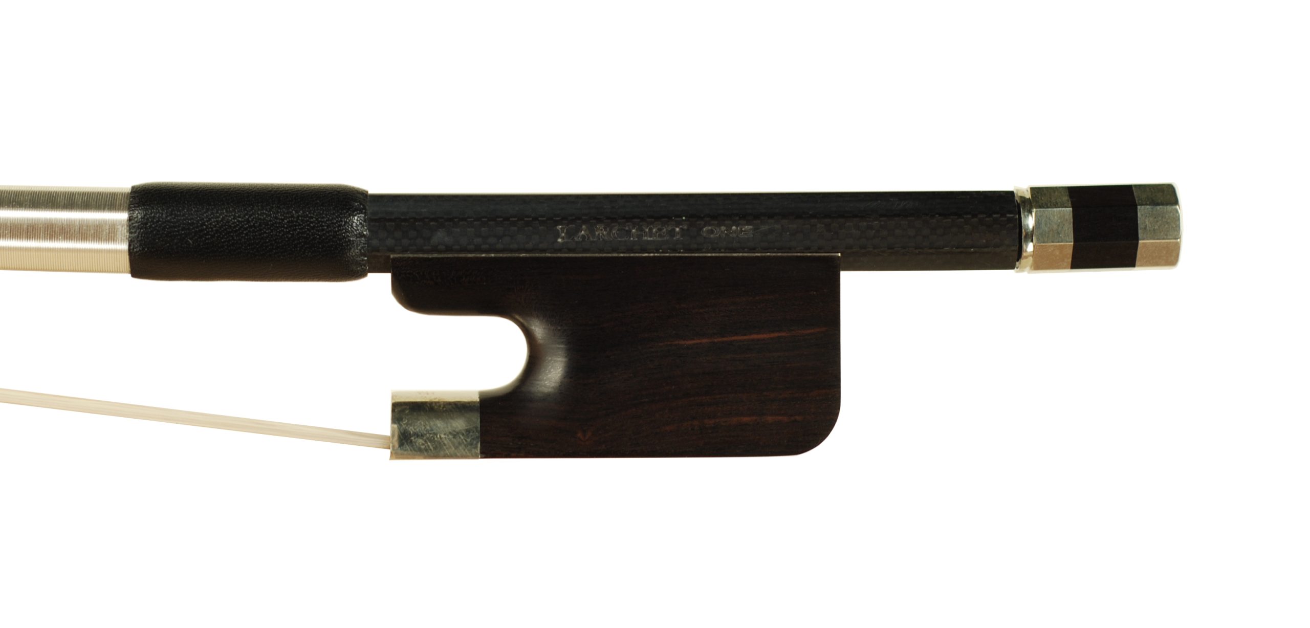 The LARCHET ONE French Model Carbon Fiber Bass Bow SKU# 75839 Bass Bow Stamp
