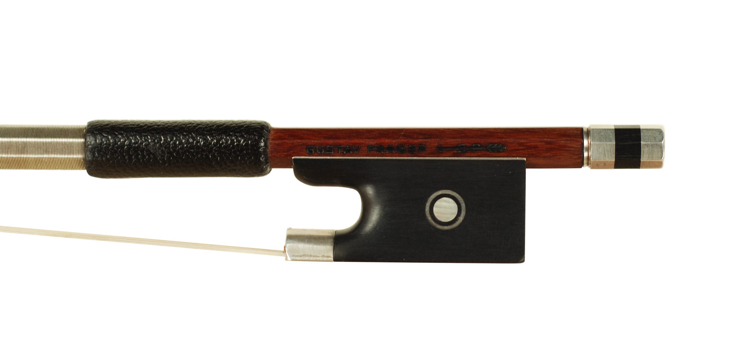 A Superb Gustav Prager Violin Bow – Markneukirchen circa 1920 SKU# 76871 VN Bow Stamp