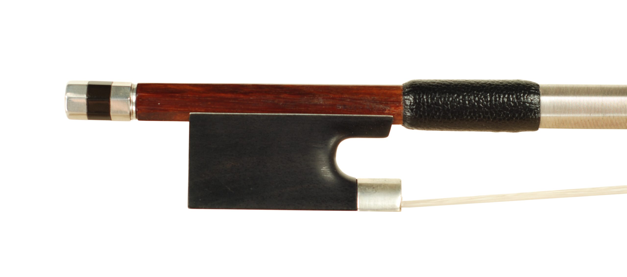 Fine Swiss Viola Bow Made For W M & SON - Philadelphia circa 1950 SKU# 76788 VA Bow Stamp Reverse