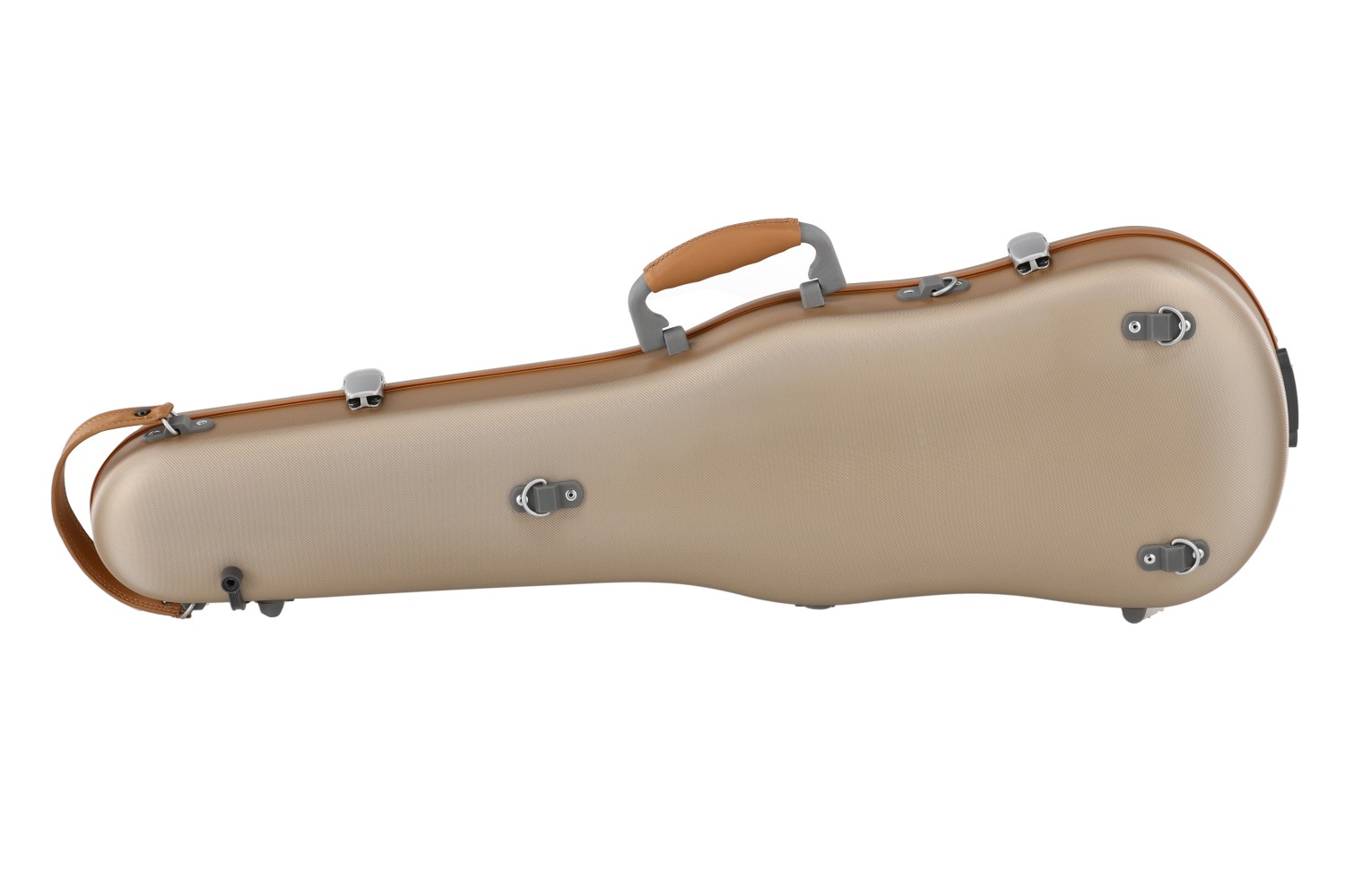 GEWA PURE Fun Shaped Polycarbonate Violin Case - Gold with Subway Handle Back