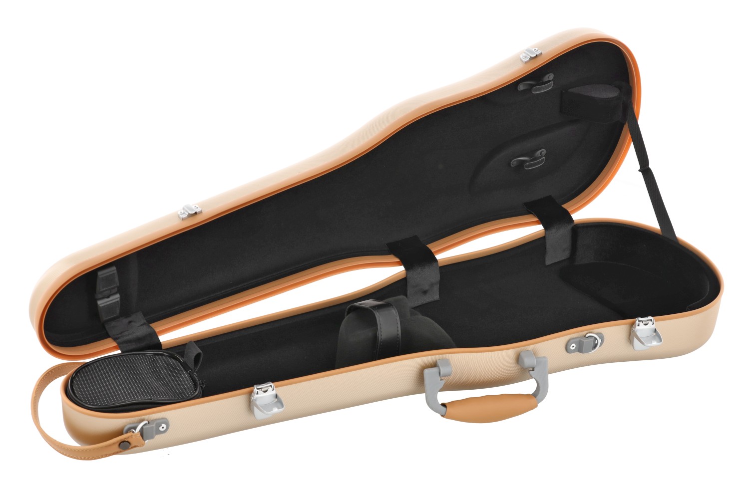 GEWA PURE Fun Shaped Polycarbonate Violin Case - Gold with Subway Handle Interior