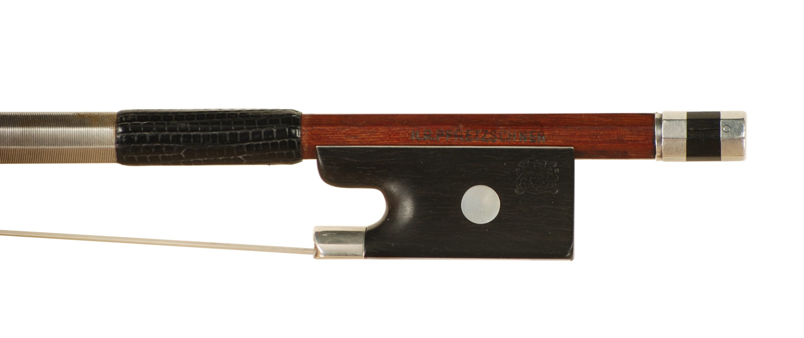 H R Pfretzschner Violin Bow - Markneukirchen circa 1910-1921 - WOW BOW! SKU# 77055 VN Bow Stamp