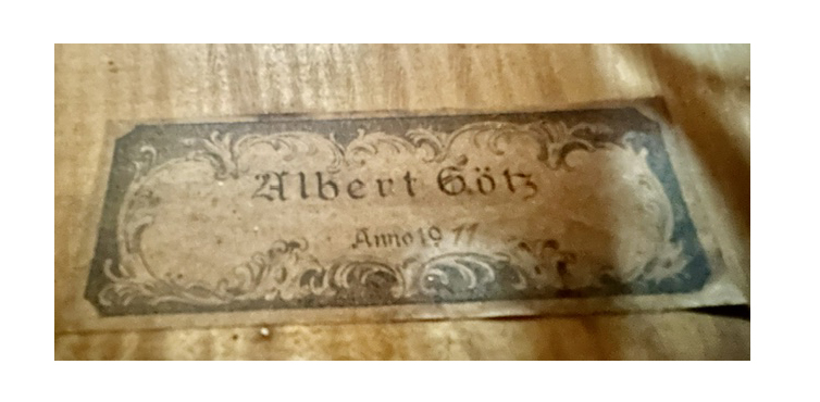 Albert Götz Violin - Markneukirchen circa 1915-1920 SKU# 77912 VN Label
